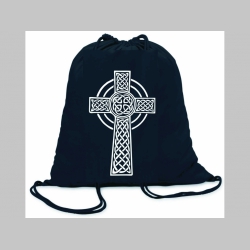 Gotický kríž ľahké sťahovacie vrecko ( batôžtek / vak ) s čiernou šnúrkou, 100% bavlna 100 g/m2, rozmery cca. 37 x 41 cm